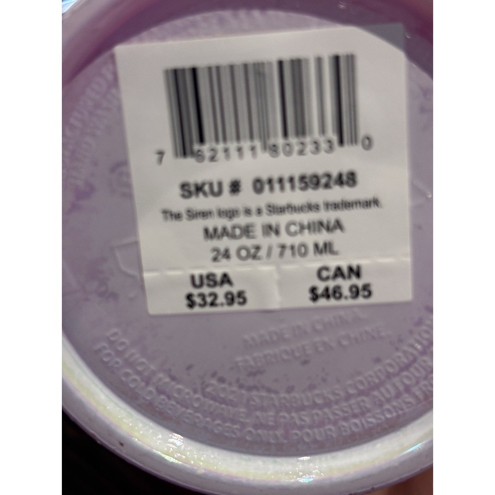 Starbucks Holiday 2024 Oz Tumbler- Pink, Gold, And White Studded NEW - Picture 5 of 7